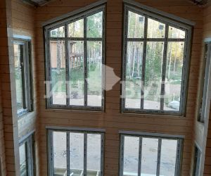 Панорамные окна Инвуд в деревянном доме
