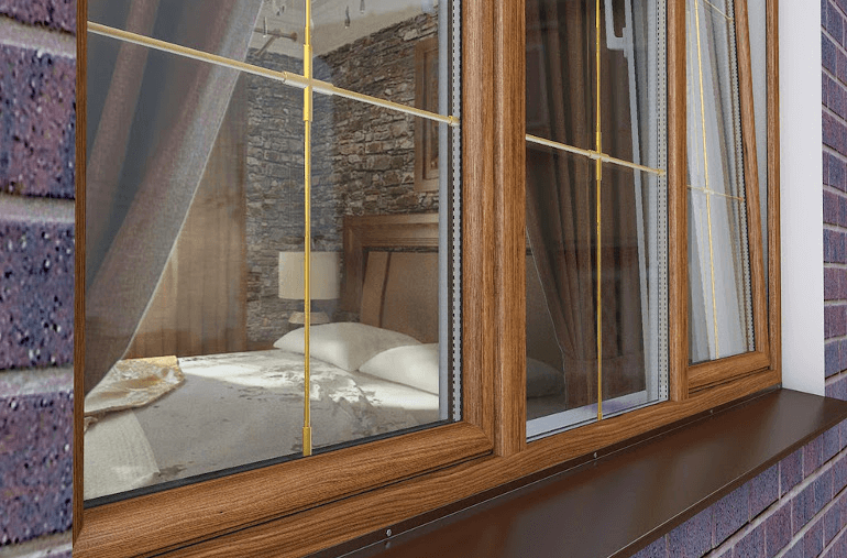 Фото деревянного окна с однокамерным стеклопакетом. Установка ИНВУД Москва