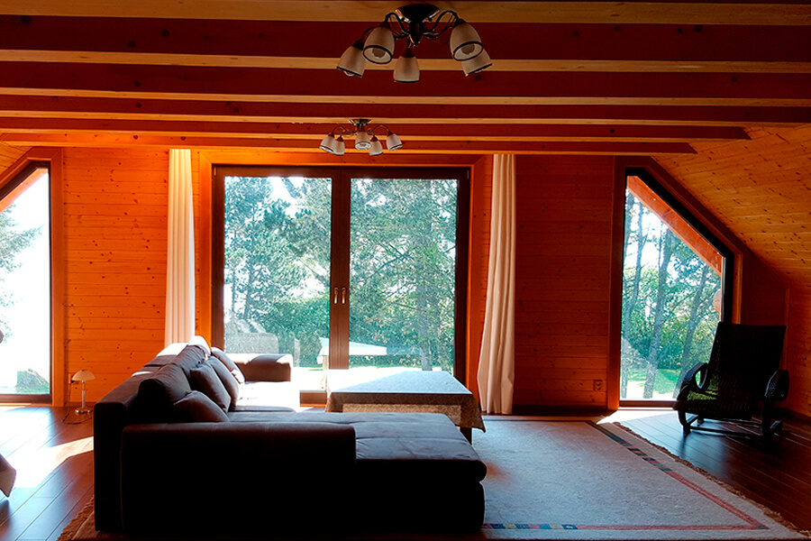 Панорамные окна из дерева, деревянные от Инвуд