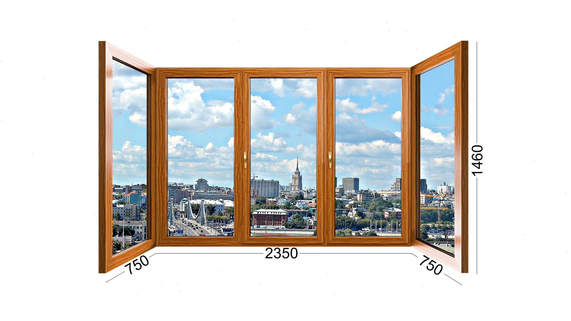 Фото конструкции окна для дома серии П 44М, деревянные окна системы. Сосна, лиственница или дуб.