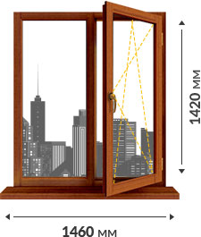 Размеры окна для остекления дома серии П 44